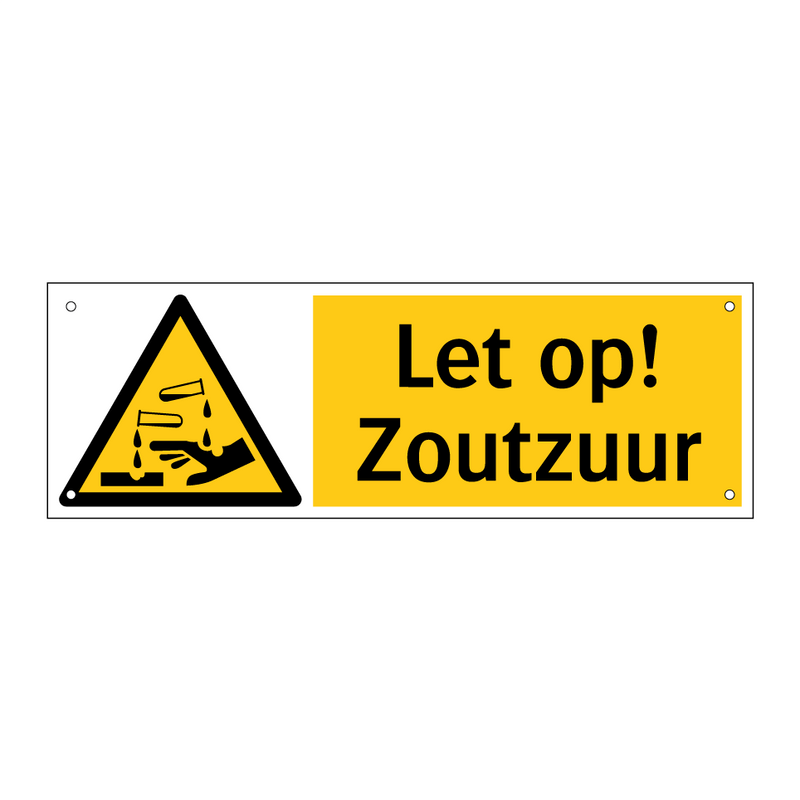 Let op! Zoutzuur