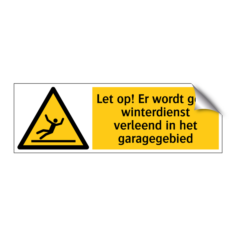 Let op! Er wordt geen winterdienst verleend in het garagegebied