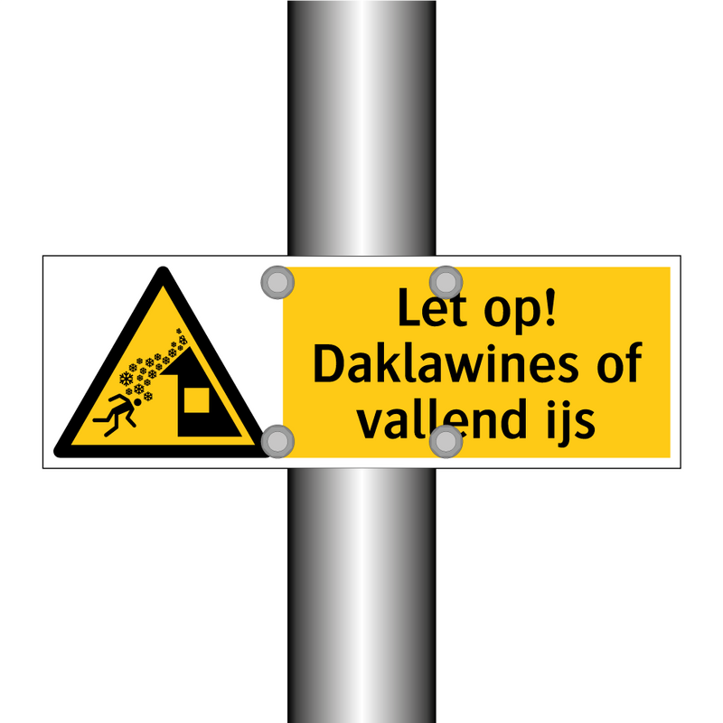 Let op! Daklawines of vallend ijs