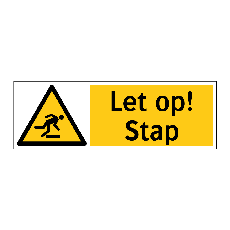 Koop Let op! Stap bord | SignOnline | NL-W7696