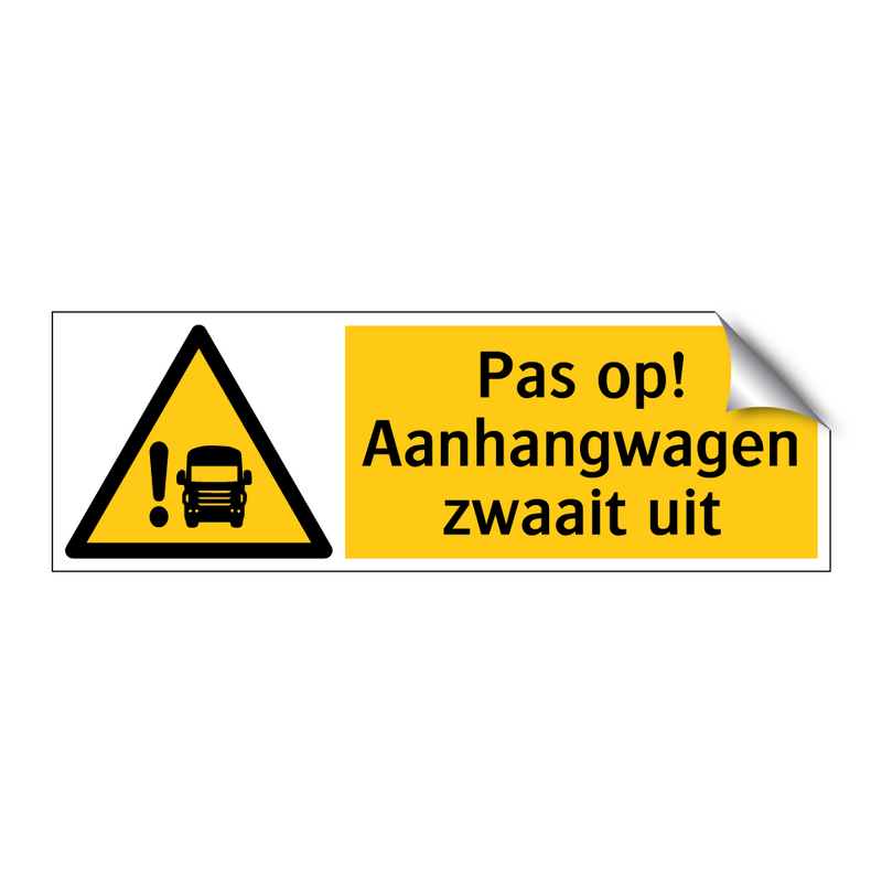Pas op! Aanhangwagen zwaait uit