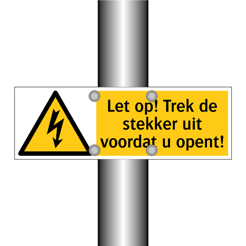 Let op! Trek de stekker uit voordat u opent!