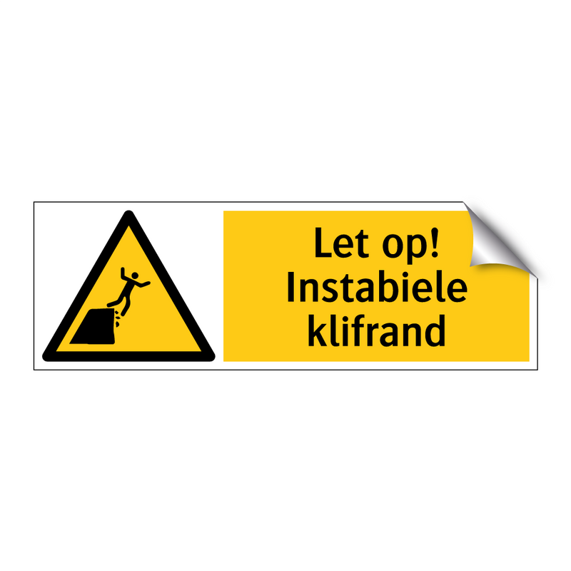 Let op! Instabiele klifrand