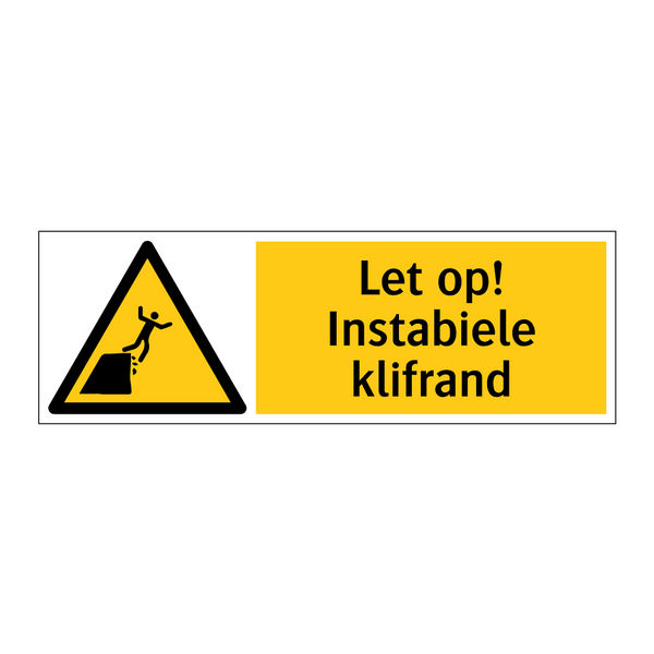 Let op! Instabiele klifrand