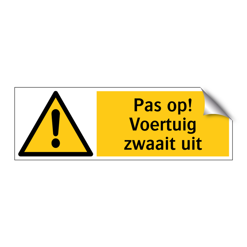 Pas op! Voertuig zwaait uit