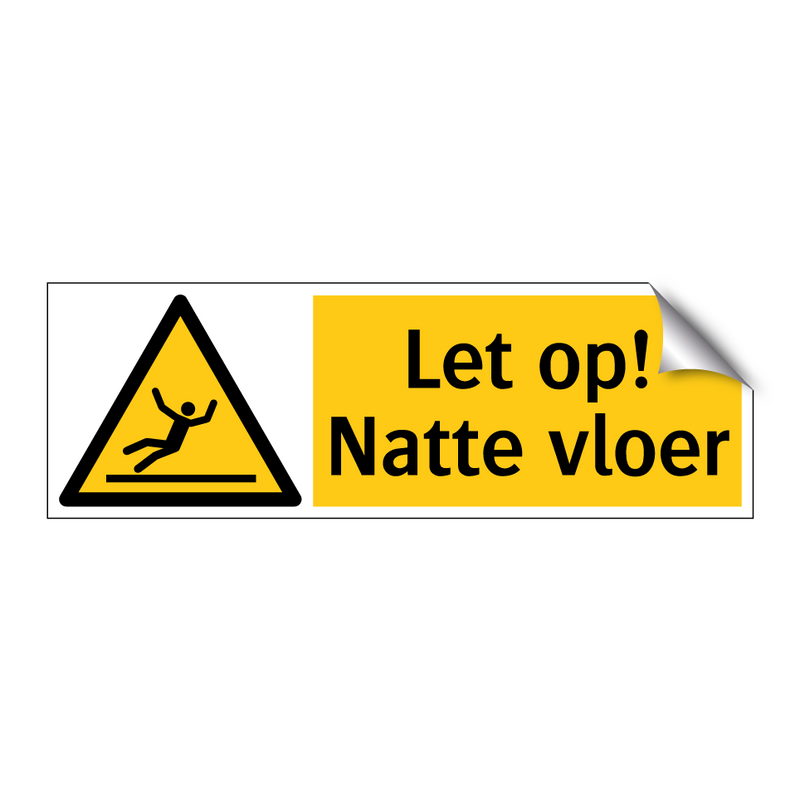 Let op! Natte vloer