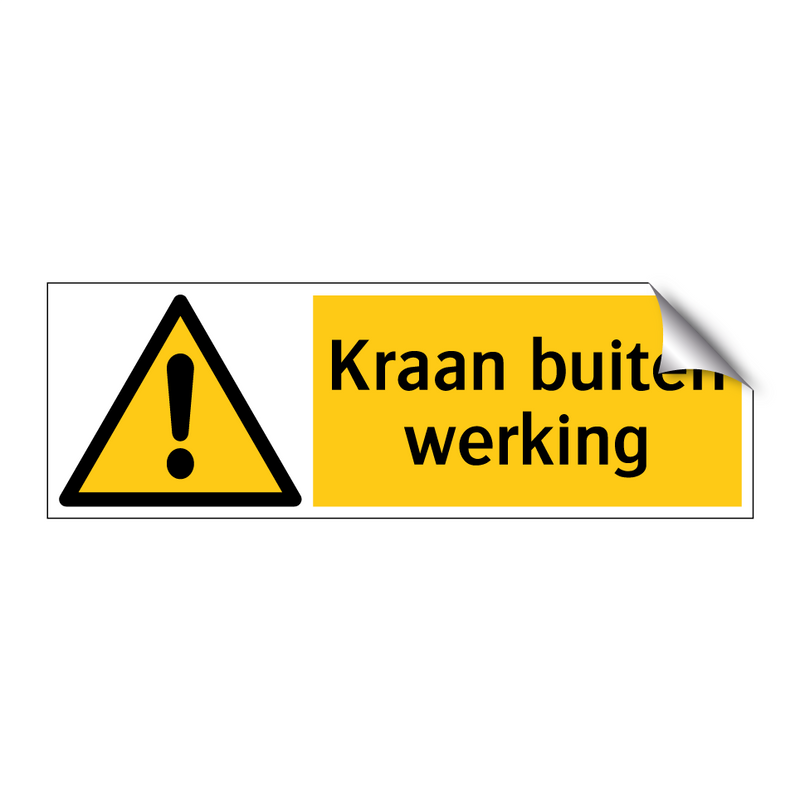 Kraan buiten werking