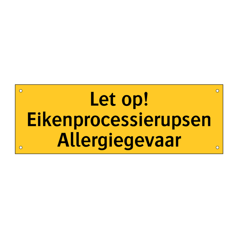 Let op! Eikenprocessierupsen Allergiegevaar