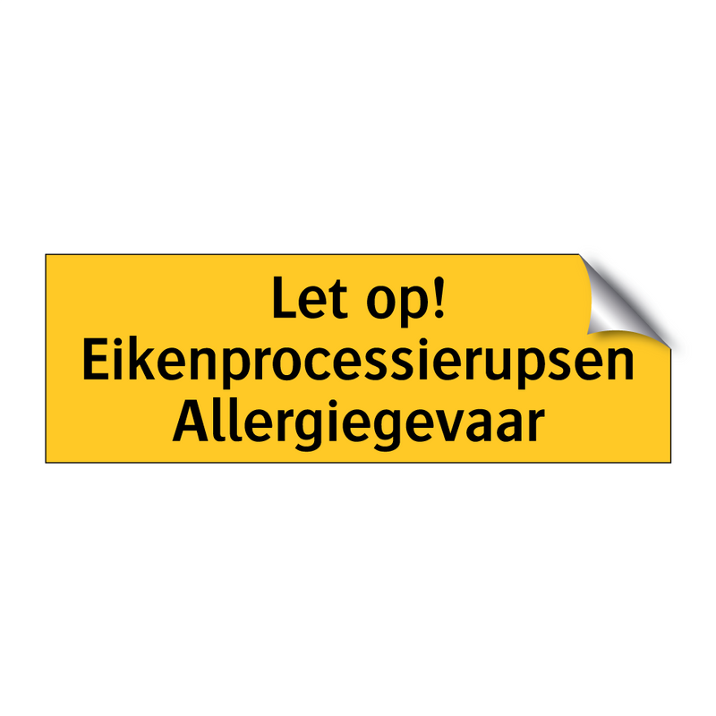 Let op! Eikenprocessierupsen Allergiegevaar