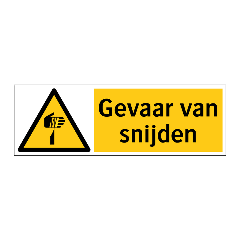 Gevaar van snijden