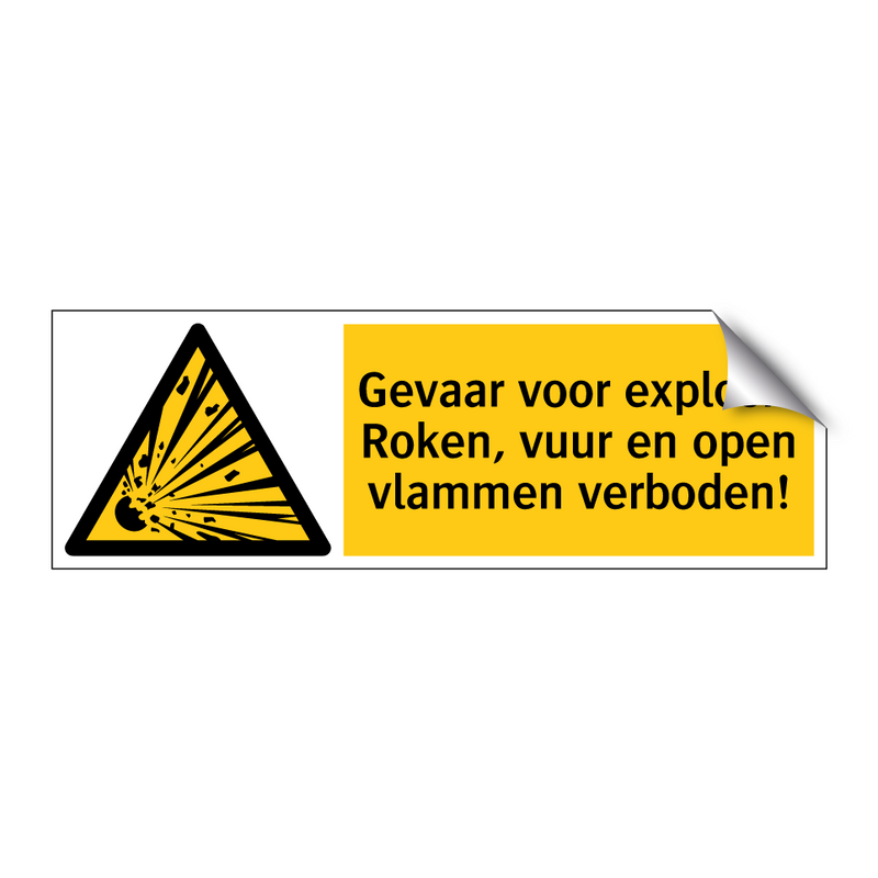 Gevaar voor explosie Roken, vuur en open vlammen verboden!