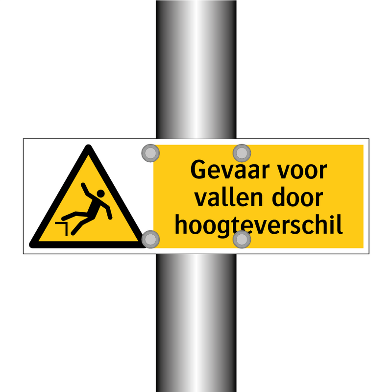 Gevaar voor vallen door hoogteverschil