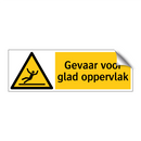 Gevaar voor glad oppervlak