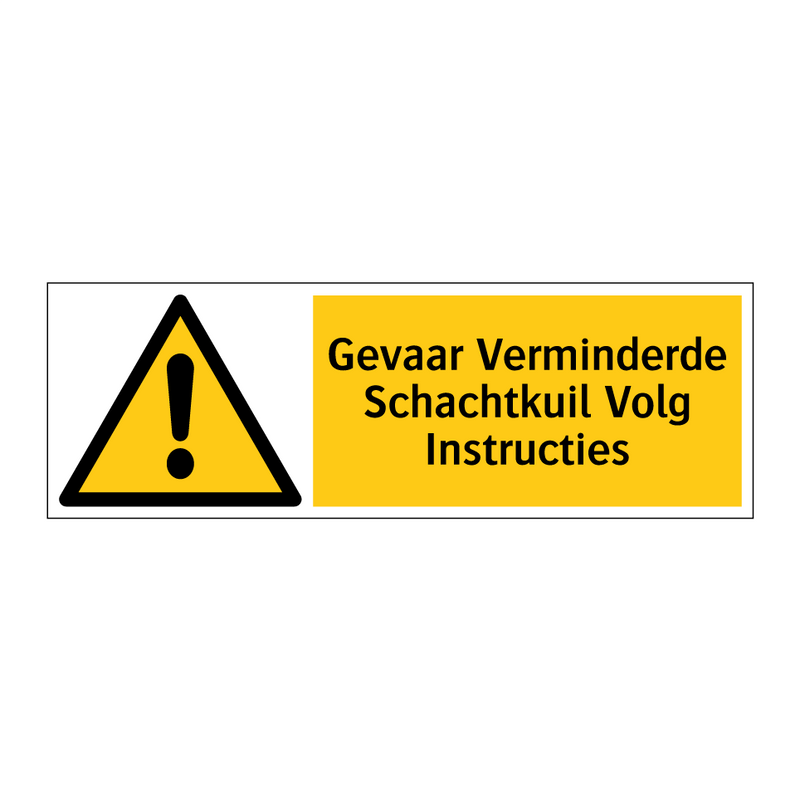 Gevaar Verminderde Schachtkuil Volg Instructies