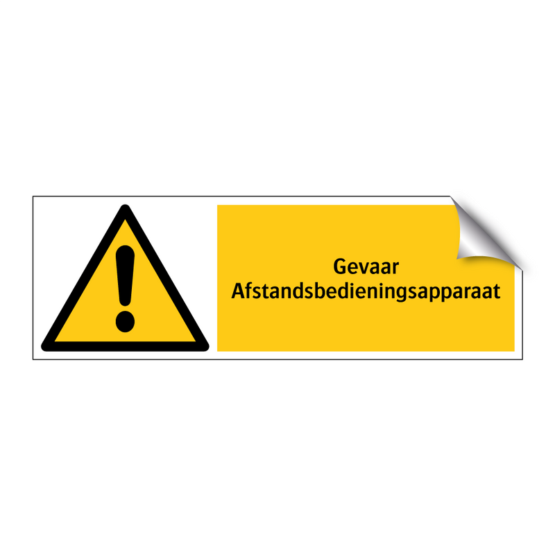 Gevaar Afstandsbedieningsapparaat