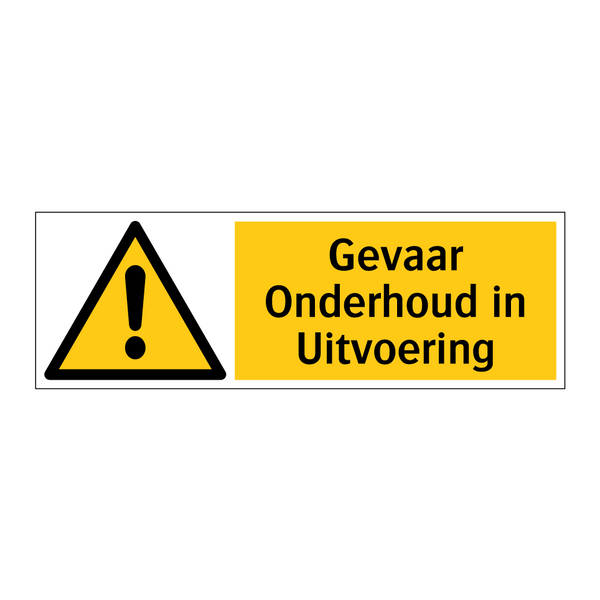 Gevaar Onderhoud in Uitvoering