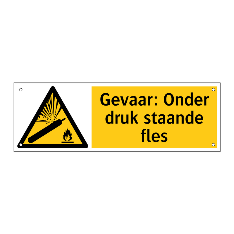 Gevaar: Onder druk staande fles
