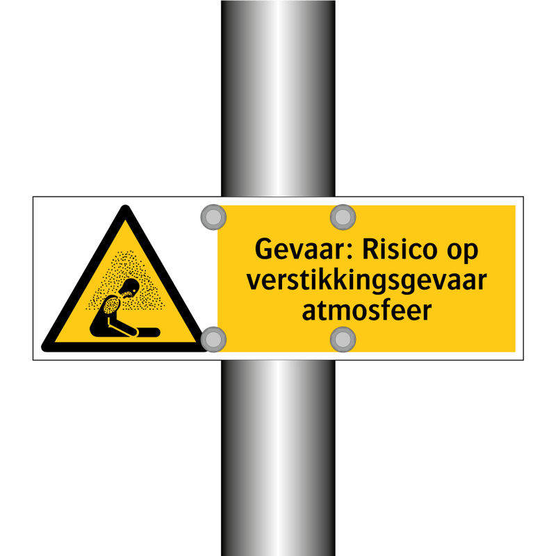 Gevaar: Risico op verstikkingsgevaar atmosfeer