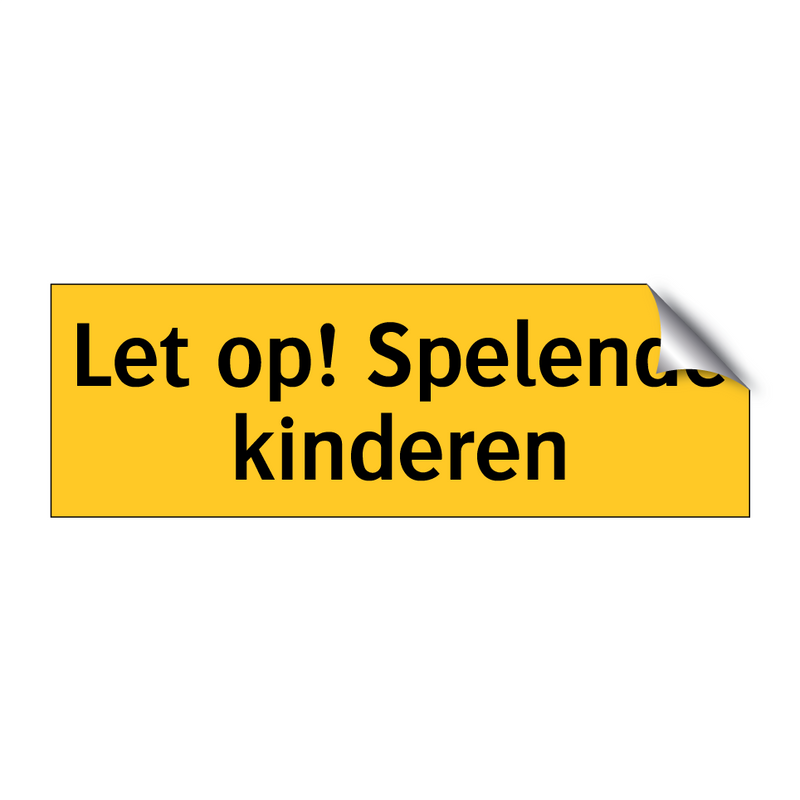 Let op! Spelende kinderen