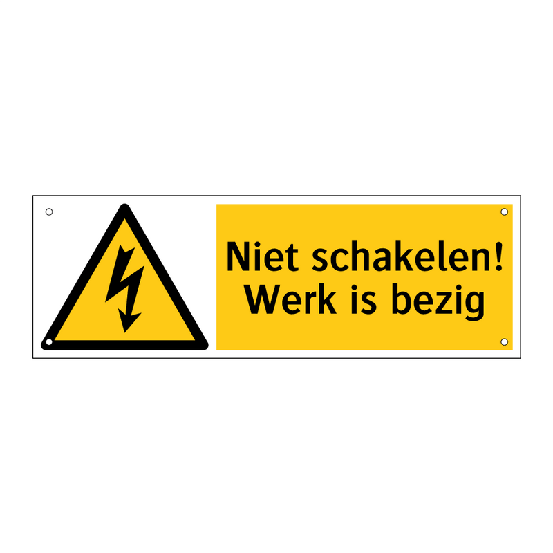 Niet schakelen! Werk is bezig