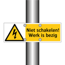 Niet schakelen! Werk is bezig