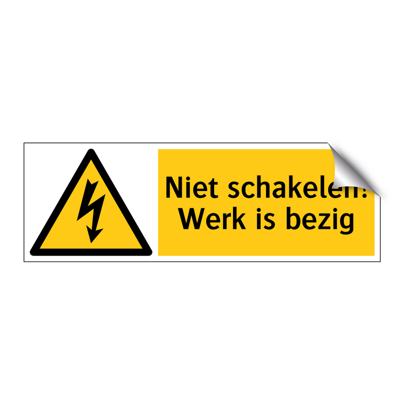 Niet schakelen! Werk is bezig