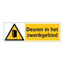Deuren in het zwenkgebied