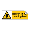 Deuren in het zwenkgebied