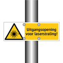 Uitgangsopening voor laserstraling!