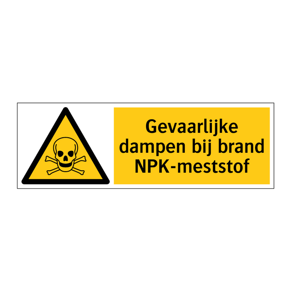Gevaarlijke dampen bij brand NPK-meststof