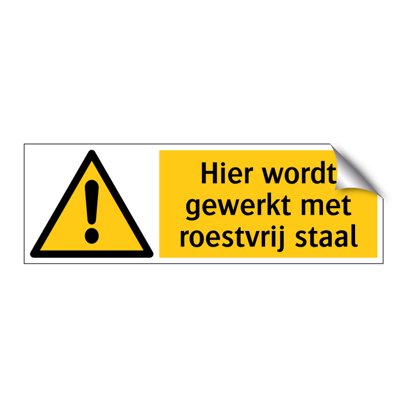 Hier wordt gewerkt met roestvrij staal