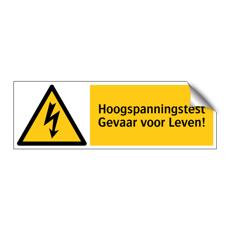 Hoogspanningstest Gevaar voor Leven!