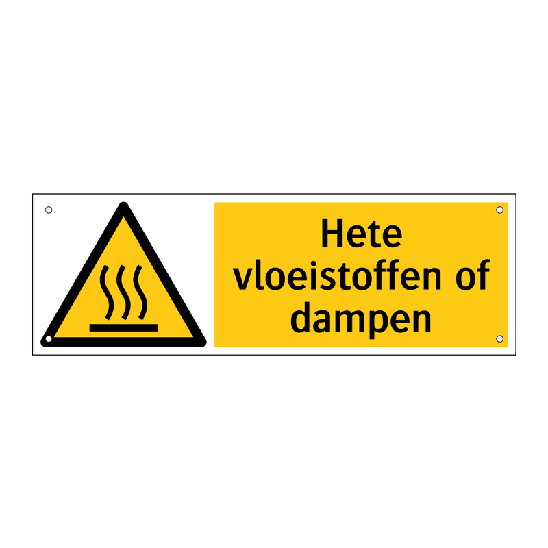 Hete vloeistoffen of dampen