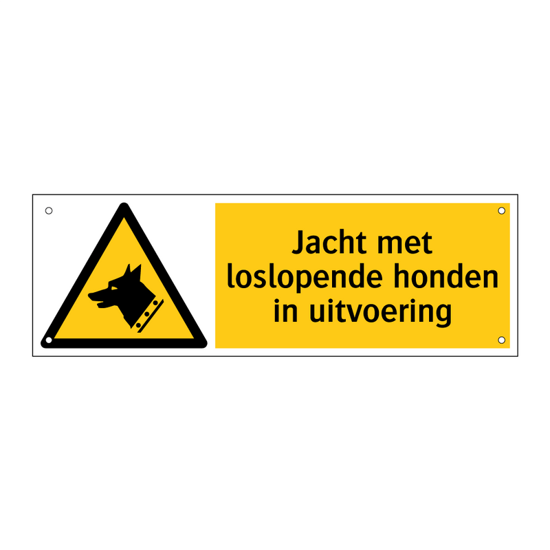 Jacht met loslopende honden in uitvoering
