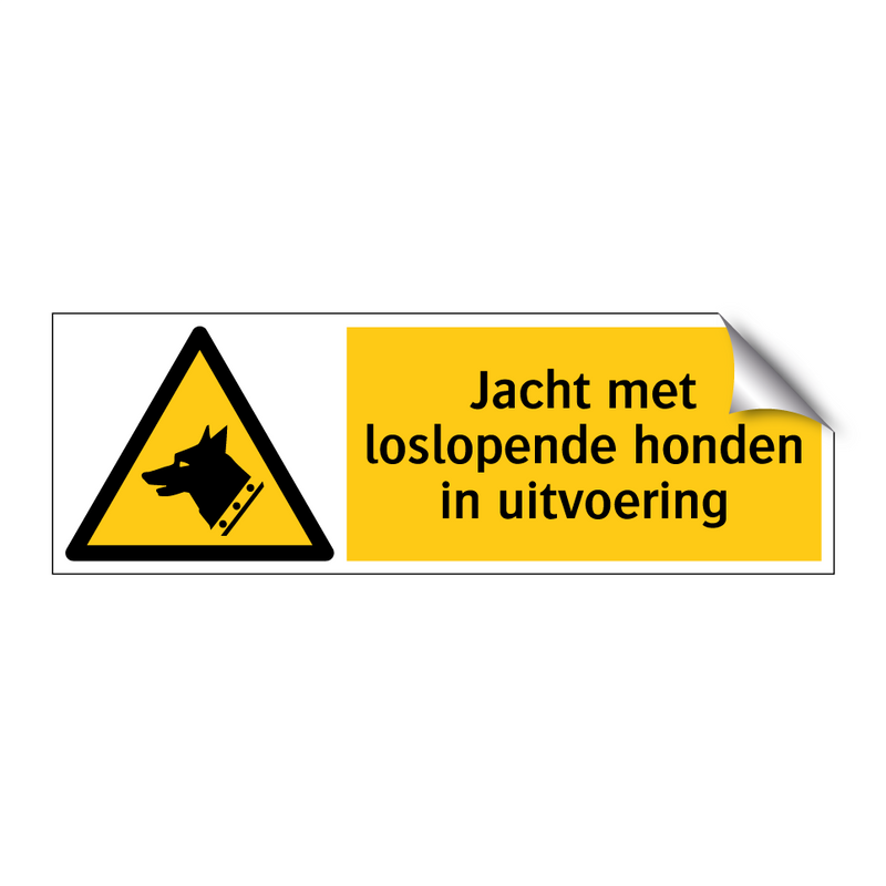 Jacht met loslopende honden in uitvoering