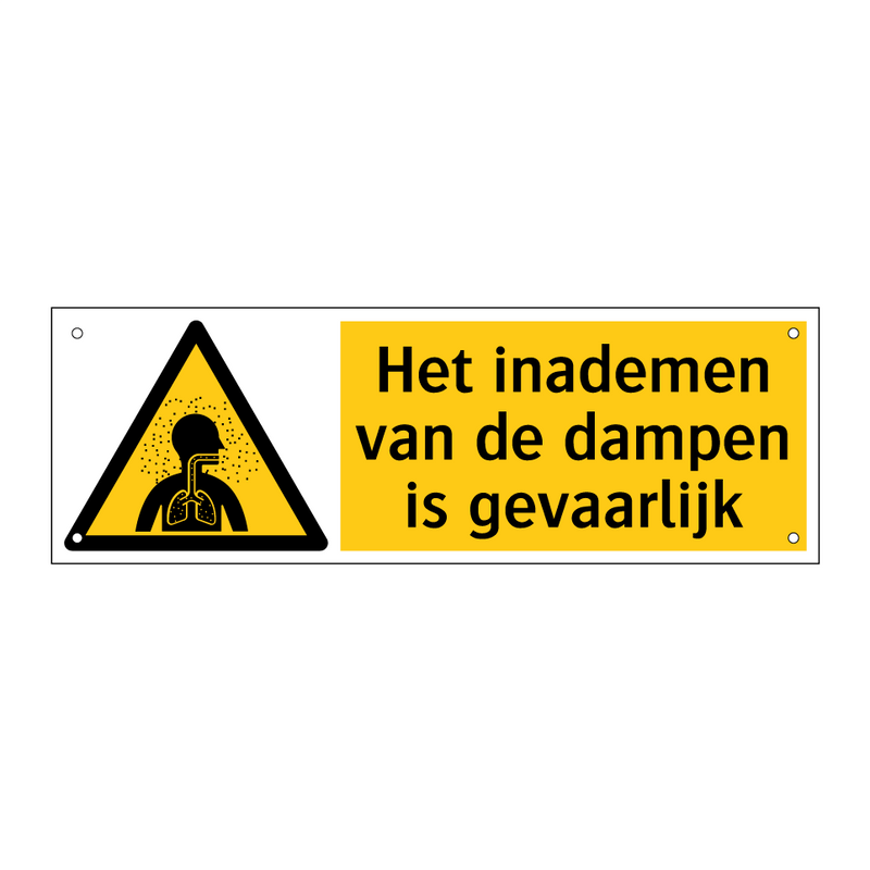 Het inademen van de dampen is gevaarlijk