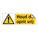 Houd de oprit vrij