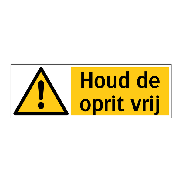Houd de oprit vrij