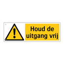 Houd de uitgang vrij