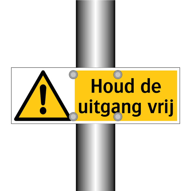 Houd de uitgang vrij