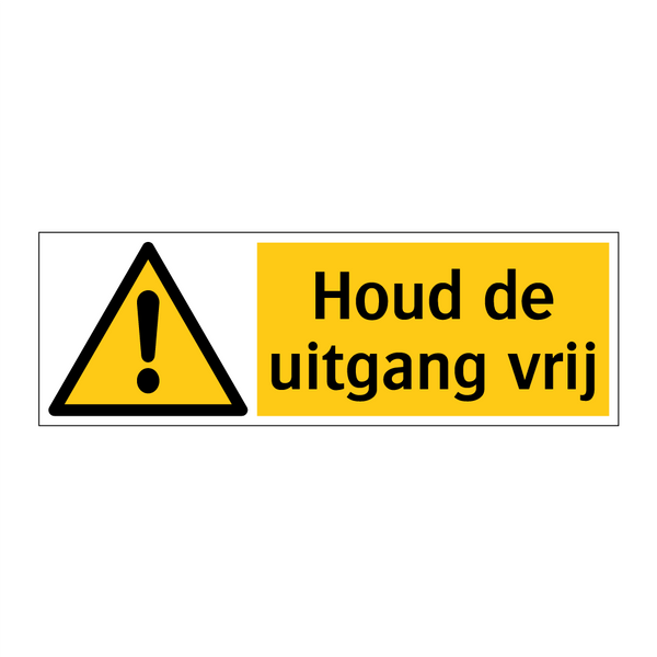 Houd de uitgang vrij