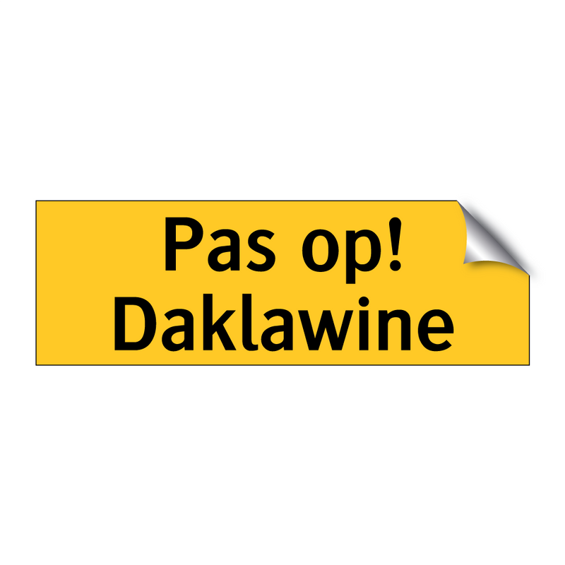 Pas op! Daklawine