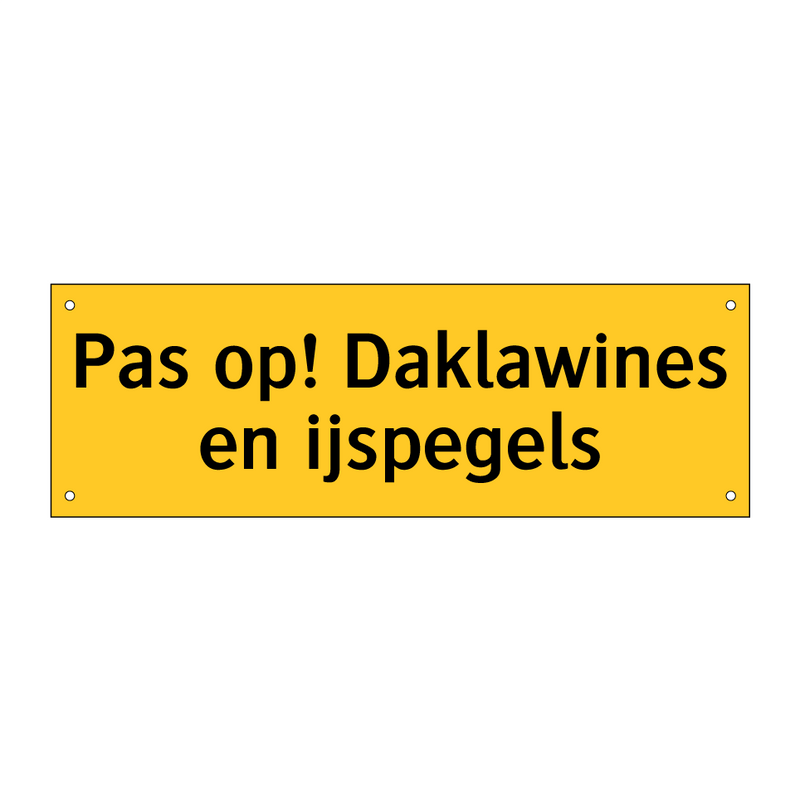 Pas op! Daklawines en ijspegels