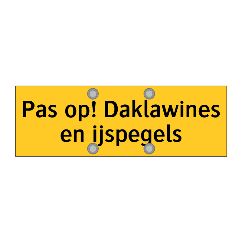 Pas op! Daklawines en ijspegels
