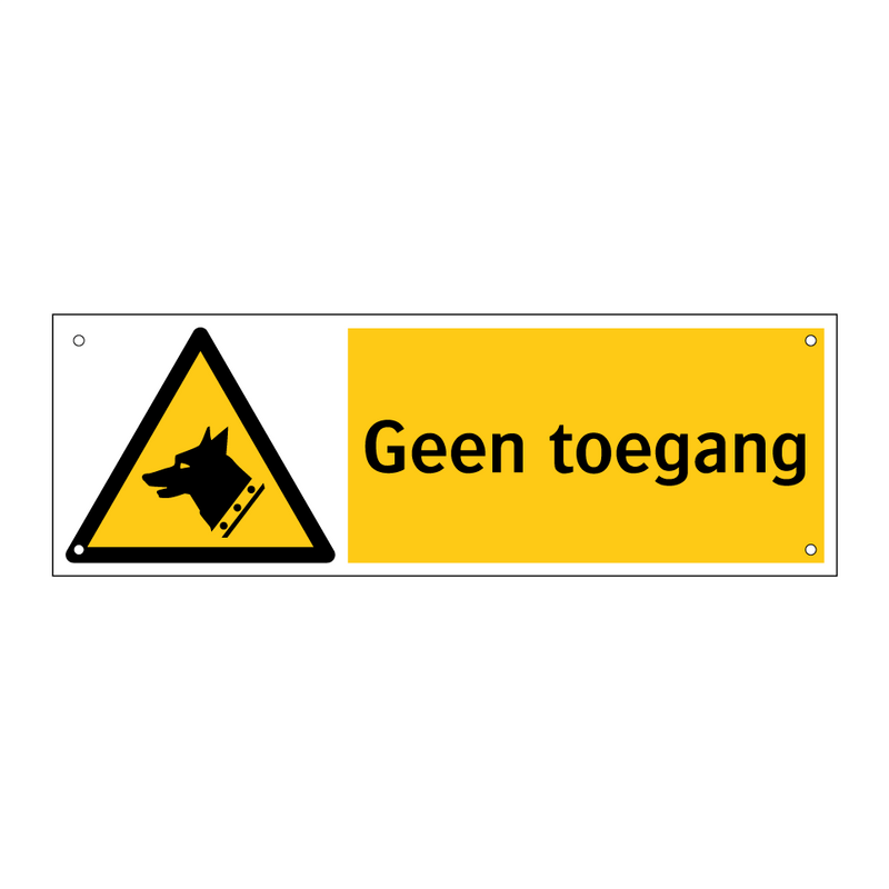 Geen toegang Geen toegang
