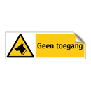 Geen toegang Geen toegang
