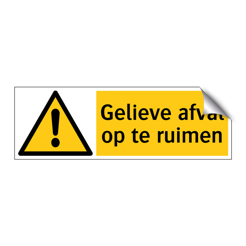 Gelieve afval op te ruimen
