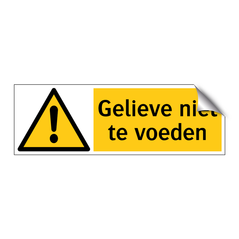 Gelieve niet te voeden