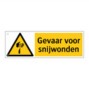 Gevaar voor snijwonden