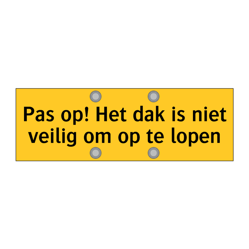 Pas op! Het dak is niet veilig om op te lopen